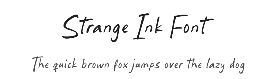Strange Ink Font by Timur type — Script Handwritten Font