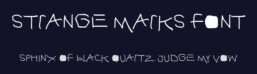 Strange Marks Font by ffeeaarr — Decorative Font — thumbnail 2