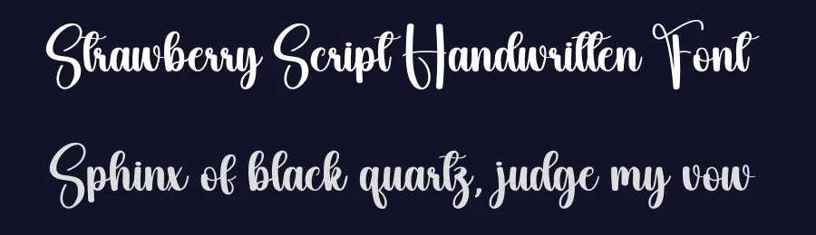 Strawberry Script Handwritten Font by creativeletter — Script Handwritten Font — thumbnail 2