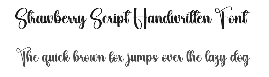 Strawberry Script Handwritten Font by creativeletter — Script Handwritten Font