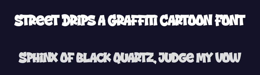 Street Drips a Graffiti Cartoon Font by Blankids — Display Font — thumbnail 2