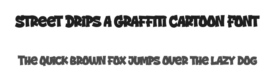 Street Drips a Graffiti Cartoon Font by Blankids — Display Font