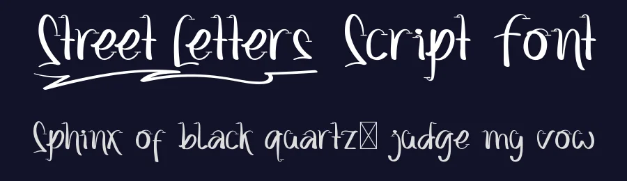 Street Letters Script Font by VinType — Script Handwritten Font — thumbnail 2