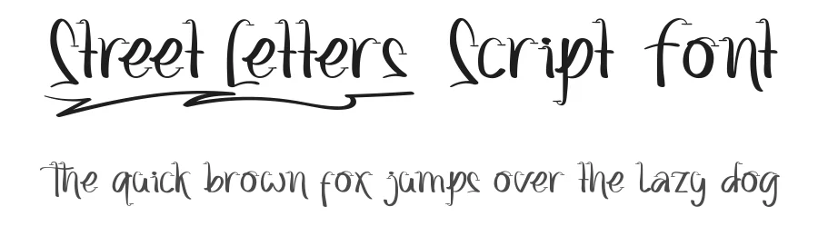 Street Letters Script Font by VinType — Script Handwritten Font