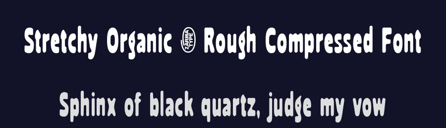 Stretchy Organic – Rough Compressed Font by zarmatype — Decorative Font — thumbnail 2