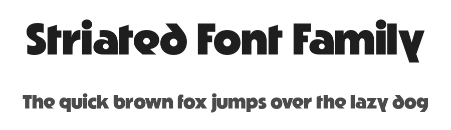Striated Font Family by Road to Venice Type β Sans Serif Font