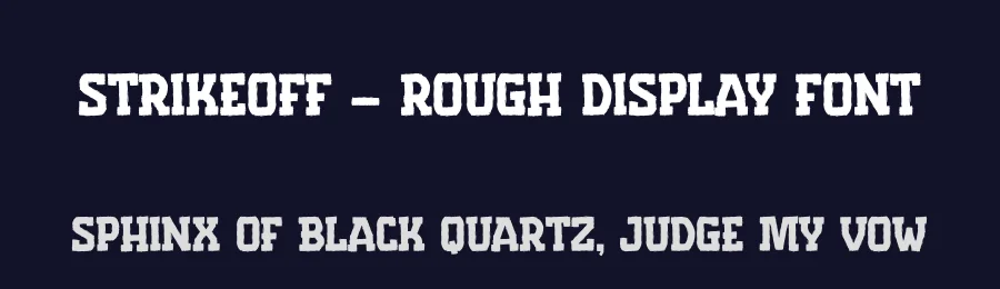 Strikeoff – Rough Display Font by Almarkha Type — Display Font — thumbnail 2