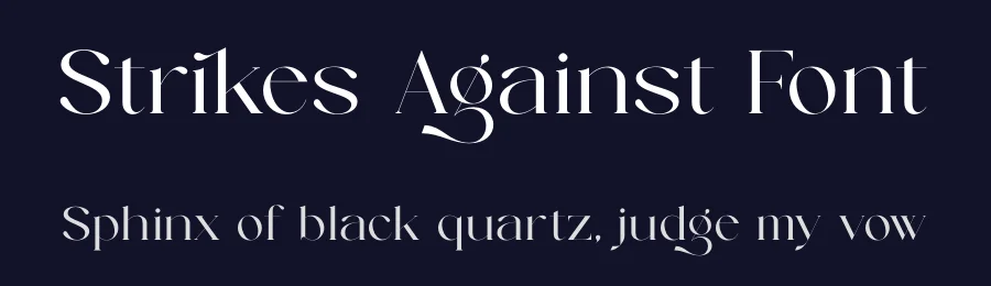 Strikes Against Font by timelesstype.co — Display Font — thumbnail 2