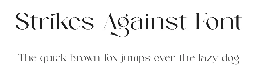Strikes Against Font by timelesstype.co — Display Font