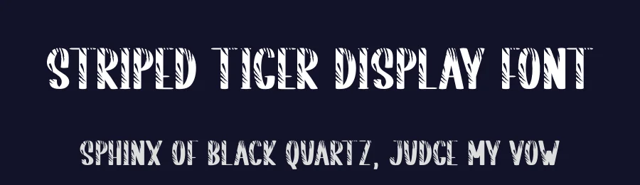 Striped Tiger Display Font by andikastudio — Display Font — thumbnail 2