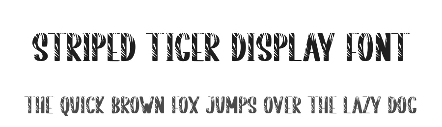 Striped Tiger Display Font by andikastudio — Display Font
