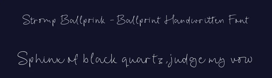 Stromp Ballpoink – Ballpoint Handwritten Font by stylishtype.co — Script Handwritten Font — thumbnail 2