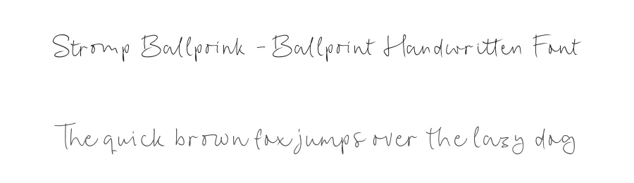 Stromp Ballpoink – Ballpoint Handwritten Font by stylishtype.co — Script Handwritten Font