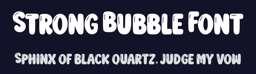 Strong Bubble Font by Siapgraph — Display Font — thumbnail 2