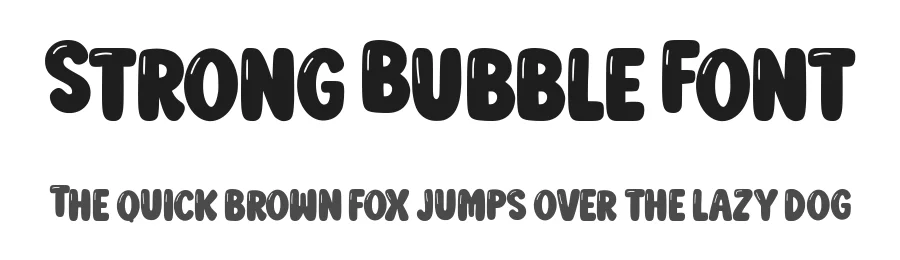 Strong Bubble Font by Siapgraph — Display Font