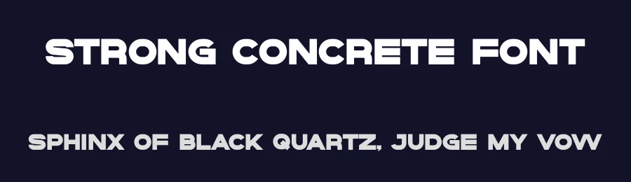 Strong Concrete Font by freeject — Sans Serif Font — thumbnail 2