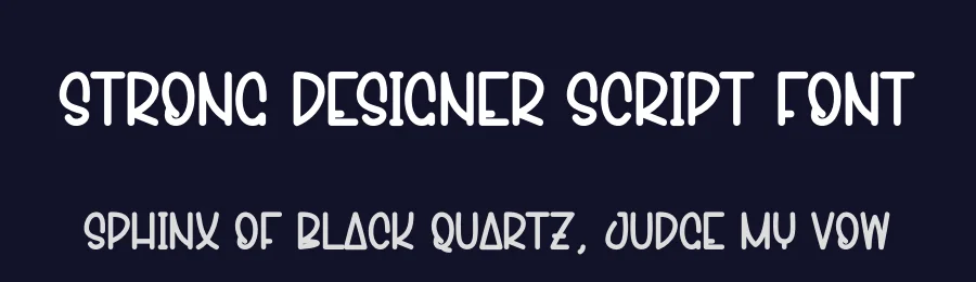 Strong Designer Script Font by andikastudio — Display Font — thumbnail 2