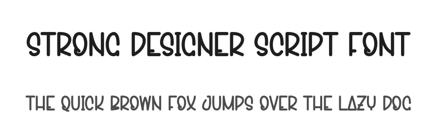 Strong Designer Script Font by andikastudio — Display Font