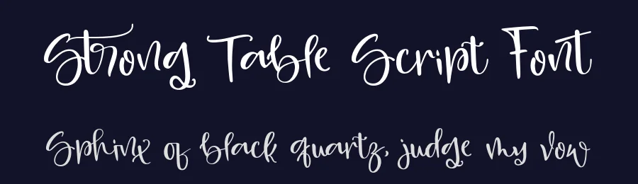 Strong Table Script Font by Areatype — Script Handwritten Font — thumbnail 2