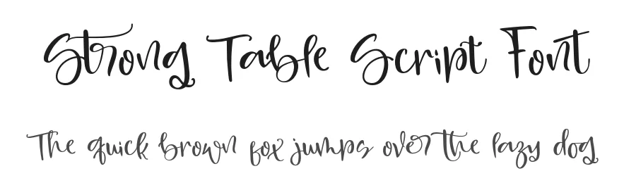 Strong Table Script Font by Areatype — Script Handwritten Font