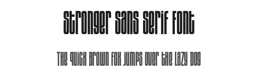 Stronger Sans Serif Font by Funtype — Decorative Font