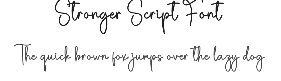 Stronger Script Font by creativeletter — Script Handwritten Font