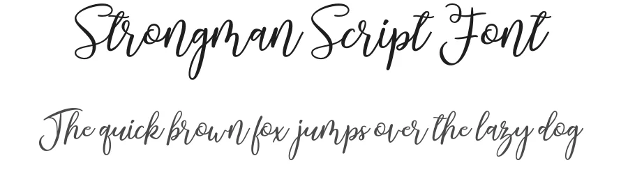Strongman Script Font by Areatype — Script Handwritten Font