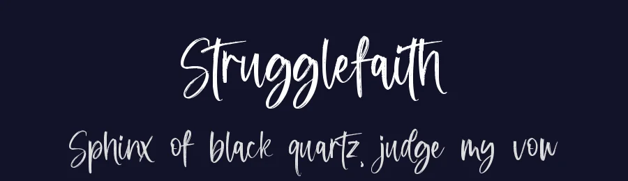 Strugglefaith by qwrtype — Script Handwritten Font — thumbnail 2