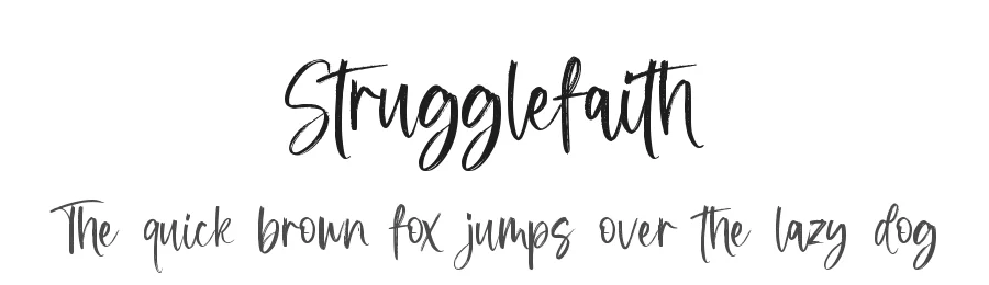 Strugglefaith by qwrtype — Script Handwritten Font