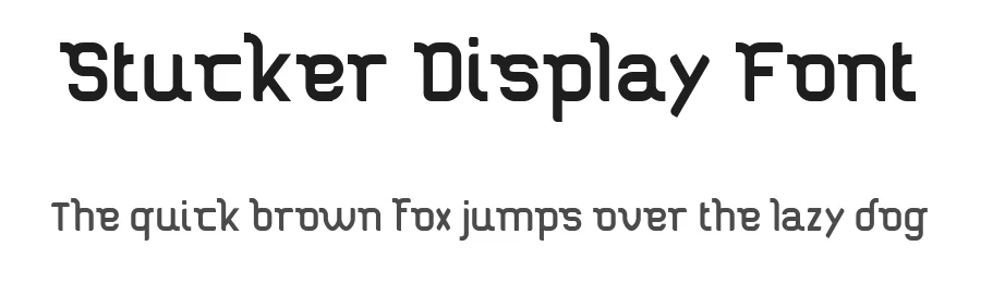 Stucker Display Font by Inspiratype — Sans Serif Font