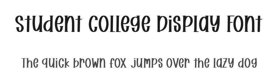 Student College Display Font by Funtype — Decorative Font