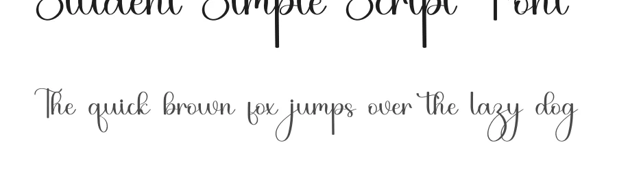 Student Simple Script Font by freshtypeink — Script Handwritten Font
