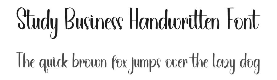 Study Business Handwritten Font by inermediaSTUDIO — Script Handwritten Font