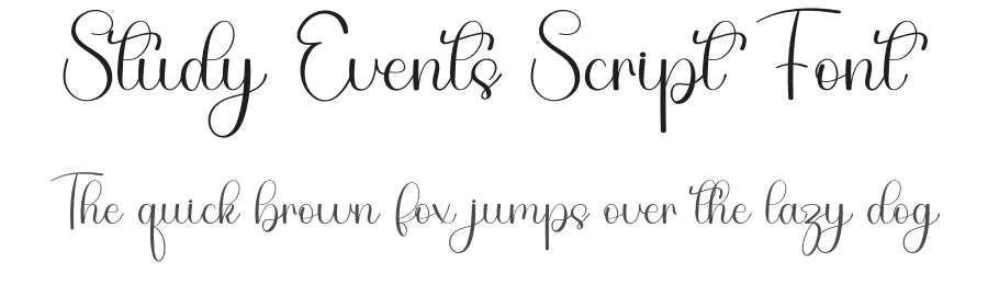 Study Events Script Font by freshtypeink — Script Handwritten Font