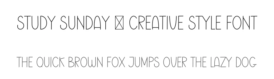 Study Sunday – Creative Style Font by freshtypeink — Display Font