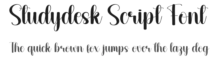 Studydesk Script Font by andikastudio — Script Handwritten Font