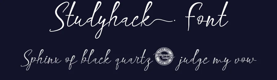 Studyhack Font by CalligraphyFonts.net — Script Handwritten Font — thumbnail 2