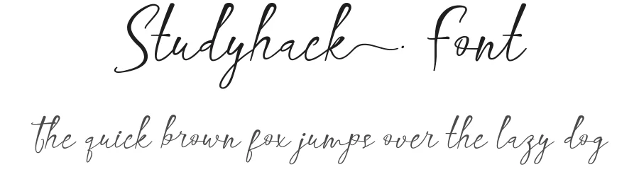 Studyhack Font by CalligraphyFonts.net — Script Handwritten Font