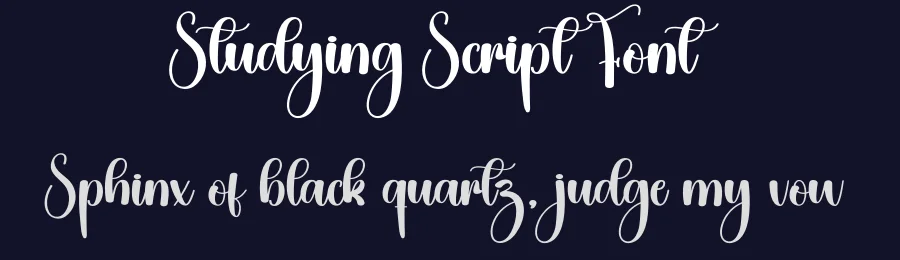 Studying Script Font by creativeletter — Script Handwritten Font — thumbnail 2