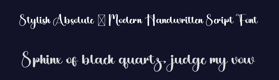 Stylish Absolute – Modern Handwritten Script Font by freshtypeink — Script Handwritten Font — thumbnail 2