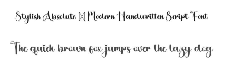 Stylish Absolute – Modern Handwritten Script Font by freshtypeink — Script Handwritten Font