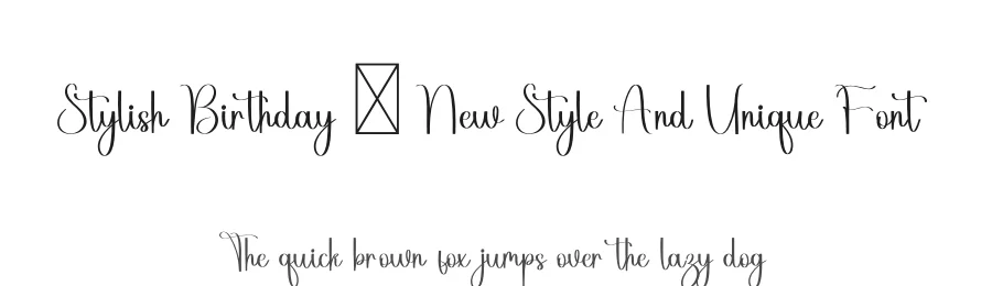Stylish Birthday – New Style And Unique Font by freshtypeink — Script Handwritten Font