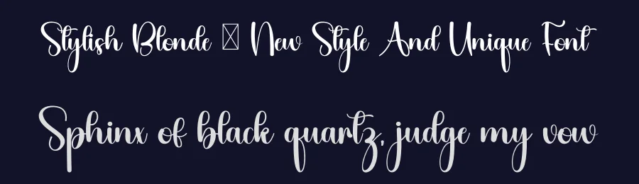 Stylish Blonde – New Style And Unique Font by inermediaSTUDIO — Script Handwritten Font — thumbnail 2