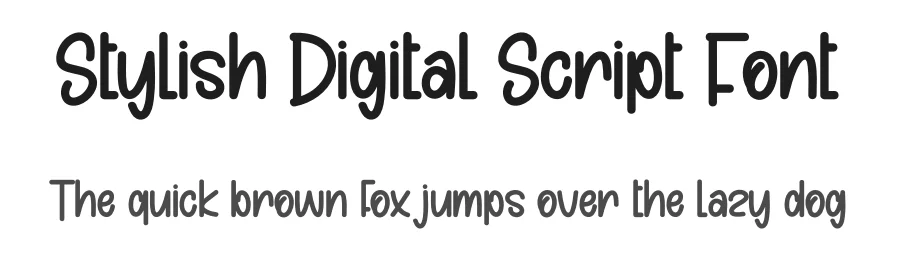Stylish Digital Script Font by andikastudio — Display Font