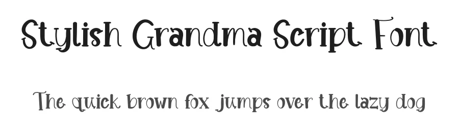 Stylish Grandma Script Font by freshtypeink — Display Font