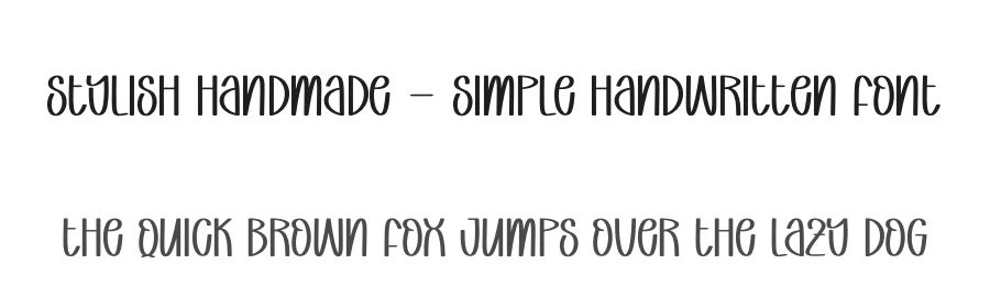 Stylish Handmade – Simple Handwritten Font by andikastudio — Display Font