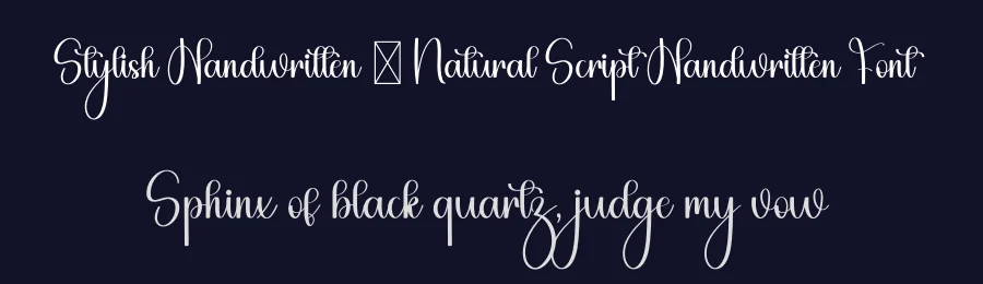 Stylish Handwritten – Natural Script Handwritten Font by freshtypeink — Script Handwritten Font — thumbnail 2