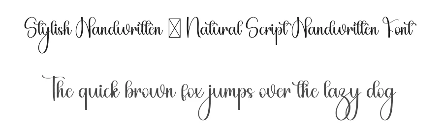 Stylish Handwritten – Natural Script Handwritten Font by freshtypeink — Script Handwritten Font