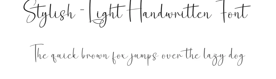 Stylish – Light Handwritten Font by creativeletter — Script Handwritten Font