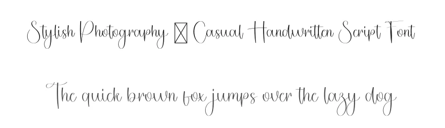 Stylish Photography – Casual Handwritten Script Font by freshtypeink — Script Handwritten Font